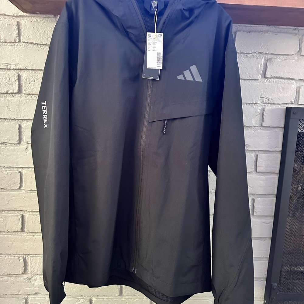 Adidas Men's Terrex Black Raincoat